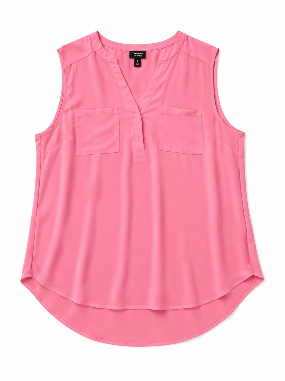 Torrid Harper Pink Sleeveless Blouse | Size 2 (2X 18/20) | Flowy Career Top - Picture 4 of 5